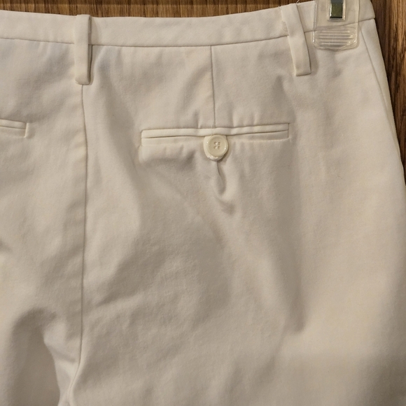 Express White Stretch Fabric Flat Front 2 Back Pockets Women size 5/6 (28 waist) - Picture 7 of 15